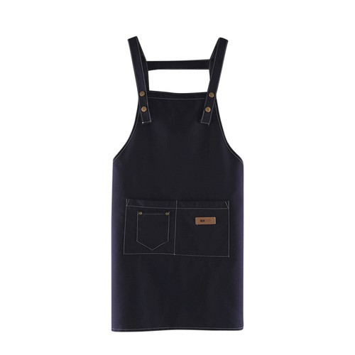 Unisex Chef Cooking Apron Canvas Kitchen Apron w/Pockets Adjustable Strap Apron - Picture 11 of 18