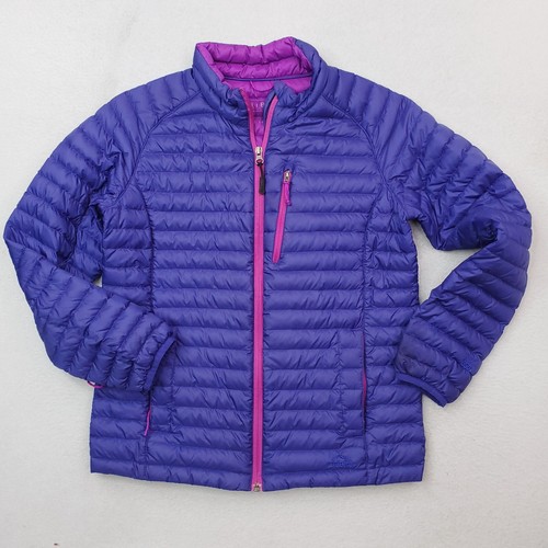 LL Bean Jacket Girls Large Purple Down Puffer Coat 650 Fill Packable Lightweight