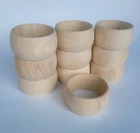 Wooden Round Bangles, Set 10, Height 4 cm For Decoupage / Unpainted