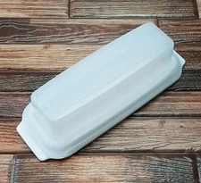 Butter Keeper Tray White Dish Set With Tray & Clear Lid Airtight FREE SHIPPING