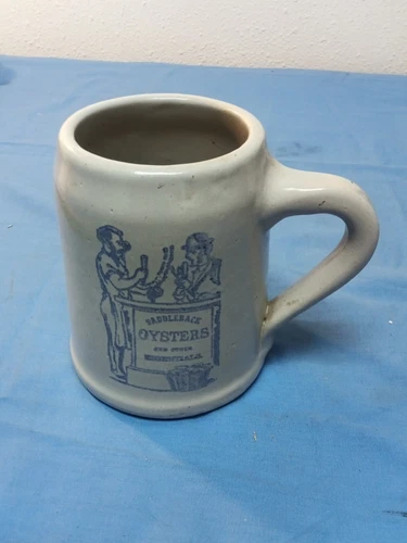 Monmouth Pottery Saddleback Oysters Stoneware Beer Mug / Stein