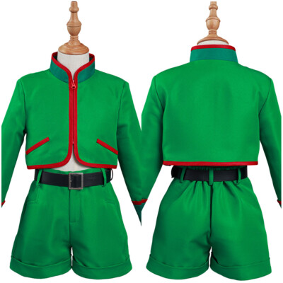 Gon Freecss Cosplay Costume Outfits Kids Children Top Pants Halloween Party Suit