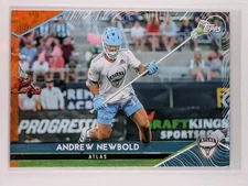 2022 Topps Premier Lacrosse League PLL #50 Andrew Newbold ORANGE # /25