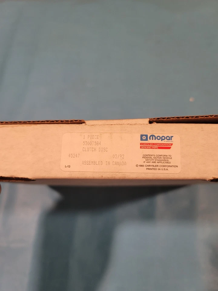 Disco de embrague Mopar para Jeep MJ XJ YJ 53007584 años 90 Cherokee Comanche Wrangler Foto 2 de 2