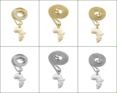 Mini Size Africa Continent Pendant 18'',20'',24'' Various Chain Necklace XMP162