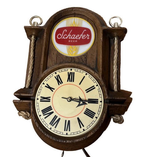 1975 Nostalgic Schaefer Beer Clock/Light Sign ๐บ๐ฐ All Working Properly