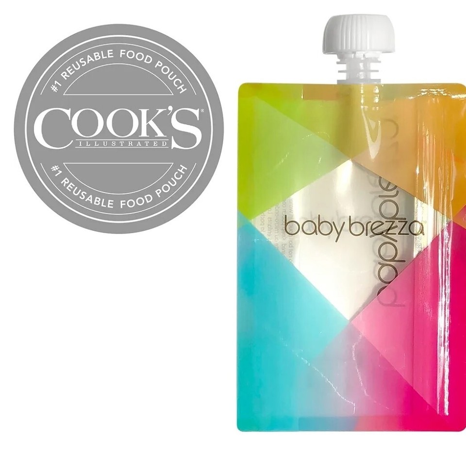 Baby Brezza Reusable Baby Food Storage Pouches, 10 Pack 7oz Make