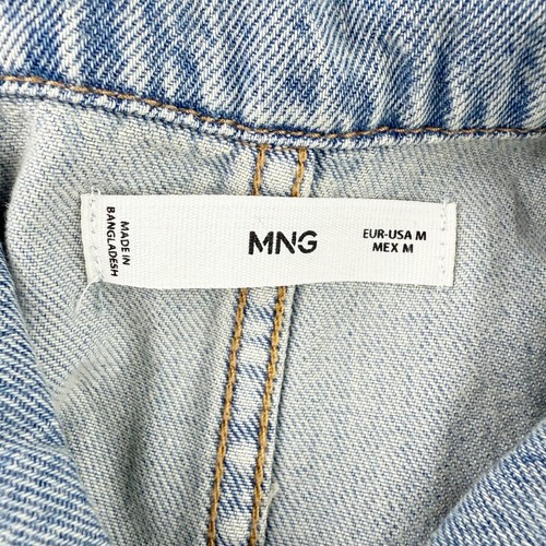 MNG MANGO Coverall Denim Short Sleeve Size M Womens New W/Tag Super Soft - Picture 6 of 14