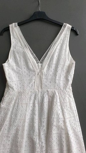 OASIS Kleid Weiß Lochmuster Spitze Gr.38 Neuwertig - Bild 9 von 9