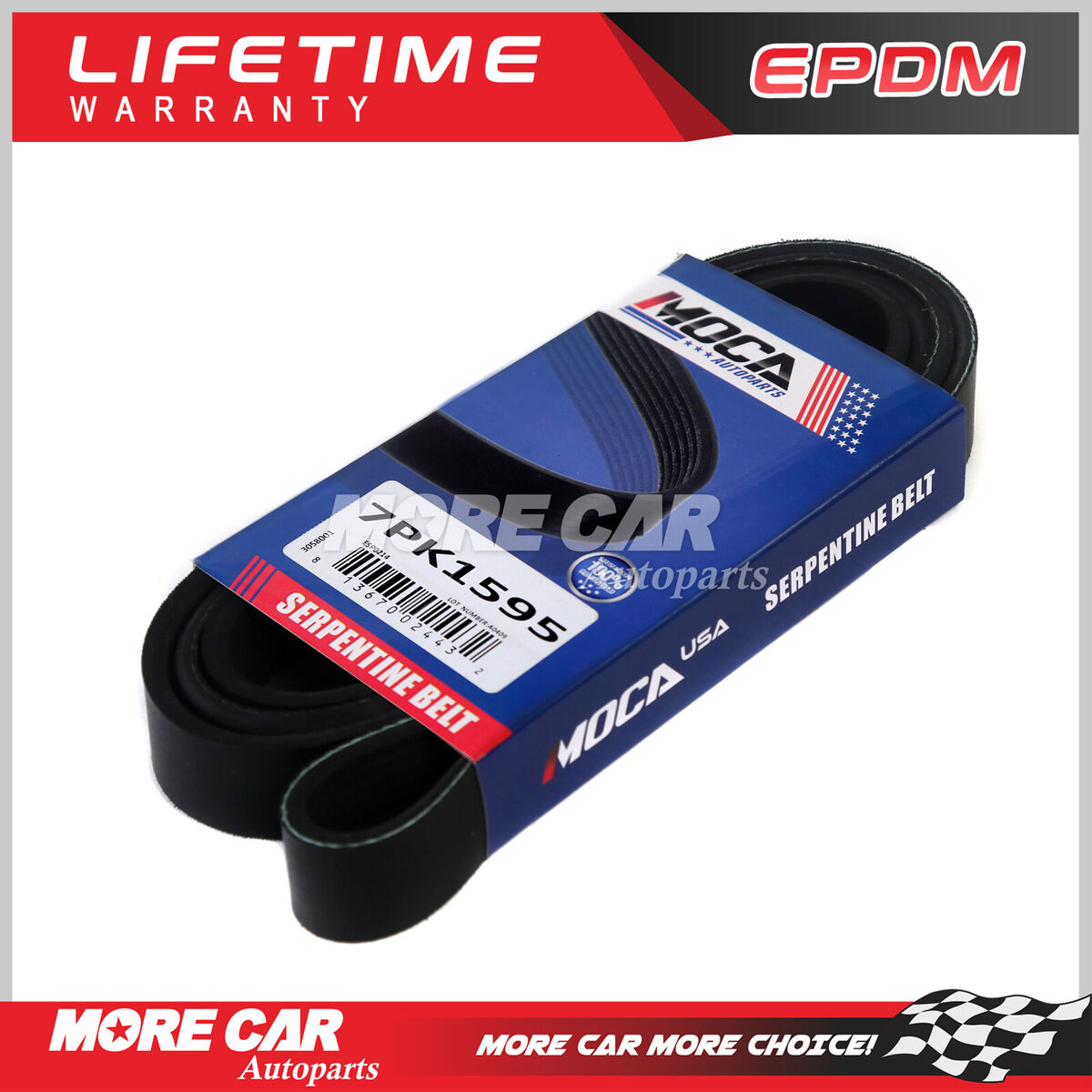 EPDM Serpentine Belt 7PK1595 for 01-05 Toyota RAV4 2.0L 09-10 Vibe 2.4L W/O AC EPDM Serpentine Belt 7PK1595 for 01-05 Toyota RAV4 2.0L 09-10 Vibe 2.4L W/O AC