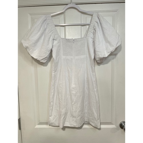 NEU SNDYS X Revolve Tuscany Puffärmel weiß Baumwolle Minikleid M Sundays - Bild 2 von 12