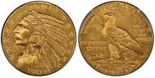 1909-D $5, Half Eagle. PCGS MS63 CAC Pratt Denver. LIBERTY. KM 129.