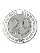 PinMart's 29 Years of Service Award Employee Recognition Gift Lapel Pin - White