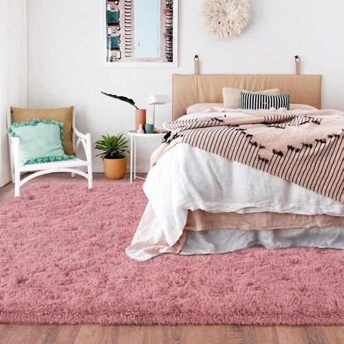Soft Shag Rugs For Bedroom, Purple Fluffy Shaggy Rugs For Living Room Nursery - Picture 30 of 56