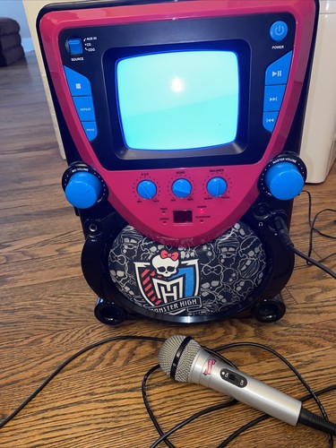 MONSTER HIGH Karaoke System Teleprompter And Microphone By MATTEL 2013 Party
