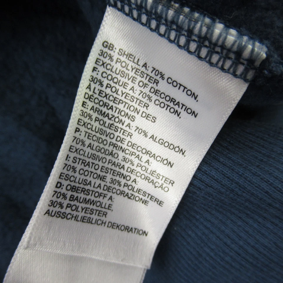 North Face Hoodie Womens Medium Long Sleeve Activewear Hooded Pockets Blue - Image 4 of 4