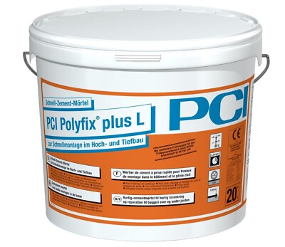 PCI Polyfix plus L 20 kg Schnell-Zement-M?rtel Dichtungsm?rtel Hohlkehlenm?rtel