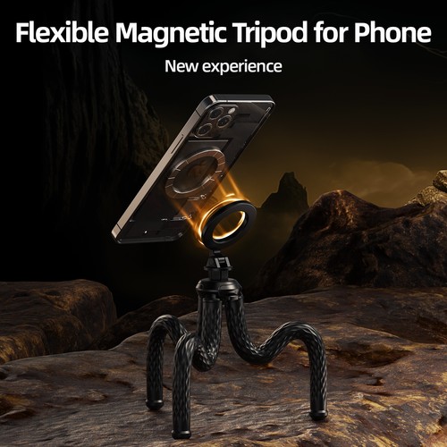 Magnetic Plate Super Flexible Phone Tripod for iPhone / Samsung / Google - 第 14/15 張圖片