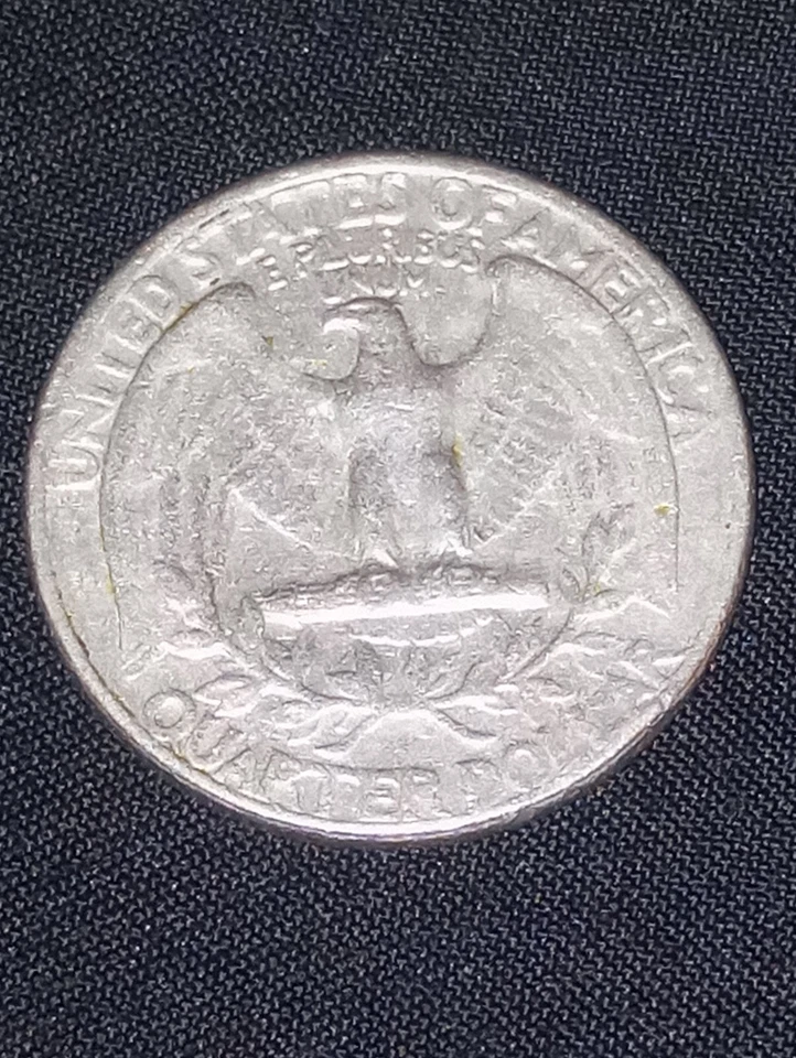 1966 Liberty Quarter Dollar US Coin No Mint Mark Rare Good Condition Mint error - Image 3 of 4