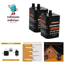Long-Lasting 12Ah Lithium Ion Lantern Battery 2-Pack with BMS Safety Protection