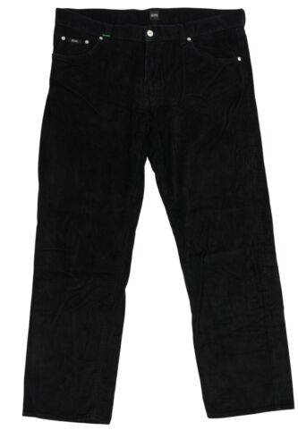 HUGO BOSS Arkansas Men's Jeans Pants W40 L32 40/32 Black Straight Cord Cotton