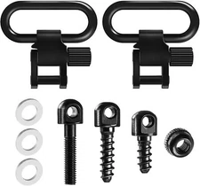 2Pcs 1.25'' Rifles Sling Swivels and 3Pcs Quick Detach Swivels Wood Screw Studs