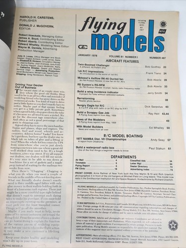 Flying Models Magazine January 1978 - Picture 2 of 5