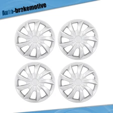 Set of 4 17 Inch Universal Hub Caps Silver Fits R17 Tire & Rim Wheel Cover Kit