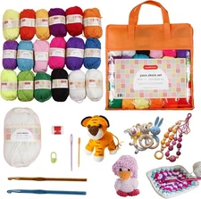 Incraftables 24 Color Yarn Set – Acrylic for Small, Multicolor 