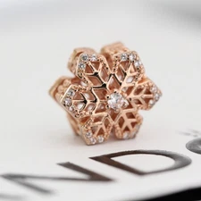 Authentic Pandora Rose Gold Plated Festive Snowflake 782378C01