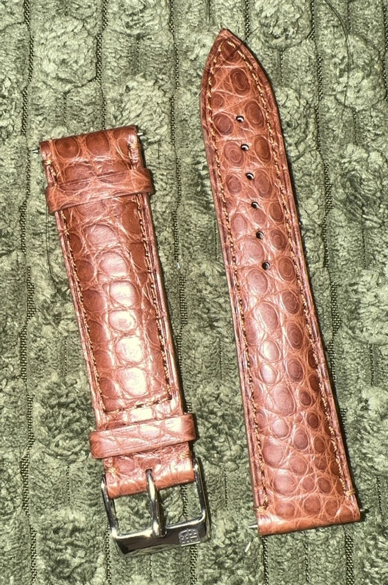 Bracelet E-Strap Cuir Marron Foncé Frédérique Constant 22mm - Pour Montre Connectée - Occasion Bon état