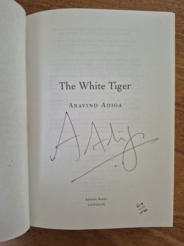 Signed Limited Edition: The White Tiger, Aravind Adiga (2008, 619 of 1500) - Bild 3 von 10