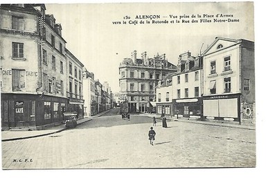 61 ALENCON VIEW TAKEN FROM THE PLACE OF ARMS TOWARDS THE CAFÉ DE LA ROTONDE