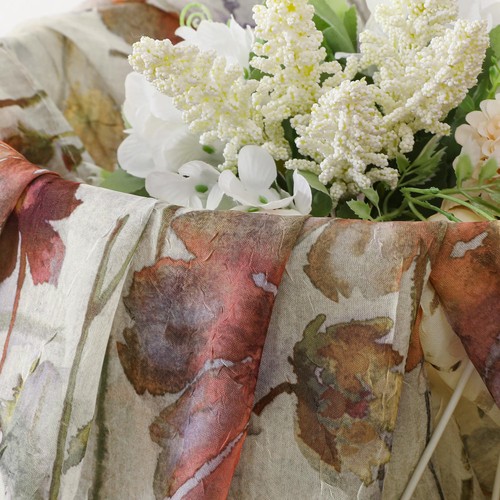 Crushed Sheer Curtains 84 Inch Length 2 Panels Set, Sheer Floral Curtains Pri... - Picture 7 of 7