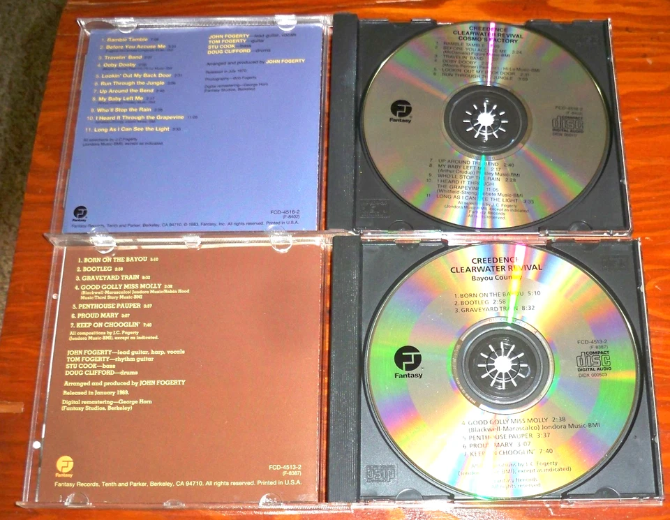 4 CREEDENCE CLEARWATER REVIVAL CD CHRONCLE VOL 1-2, COSMO FACTORY, BAYOU COUNTRY Foto 4 de 4