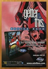 2002 Getter Robo Vintage Print Ad/Poster Manga Anime VHS DVD Video Promo Art 00s