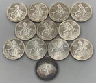 12 Engelhard 1ozt 999+ Fine Silver Prospectors 4-1984 7-1985 1986 L24215