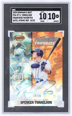 Spencer Torkelson Tigers Signed 2020 Bowman's Best #FFA-ST #14/25