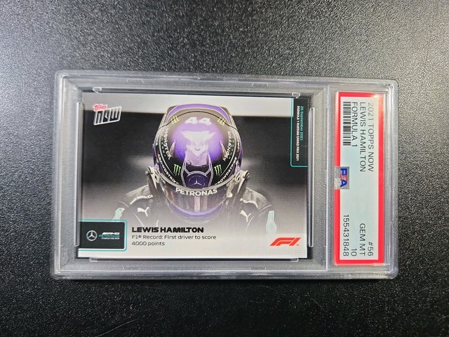 PSA 10 Lewis Hamilton 1st Driver To Score 4000 Pt 2021 Formula 1 F1 Topps Now 56