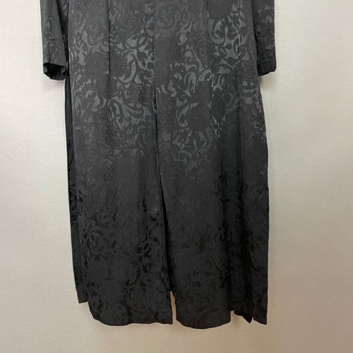 Vintage R&M Richards by Karen Kwong Jacket Long Mandarin Collar Black Slits - Picture 6 of 16