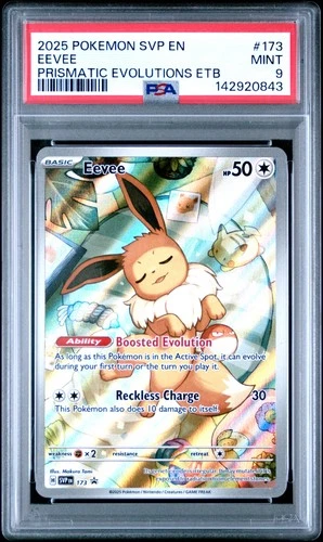 2025 POKEMON SVP EN-SV BLACK STAR PROMO #173 EEVEE PSA 9
