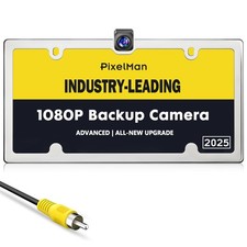 PixelMan Backup Camera,XS-2 1080P AHD Innovative One-Piece License Plate Back...
