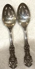 Pair (2) Reed & Barton Francis I Solid Sterling Silver Slotted Serving Spoons