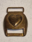 Antique Brass Civil War Era Heart Shaped Harness Buckle