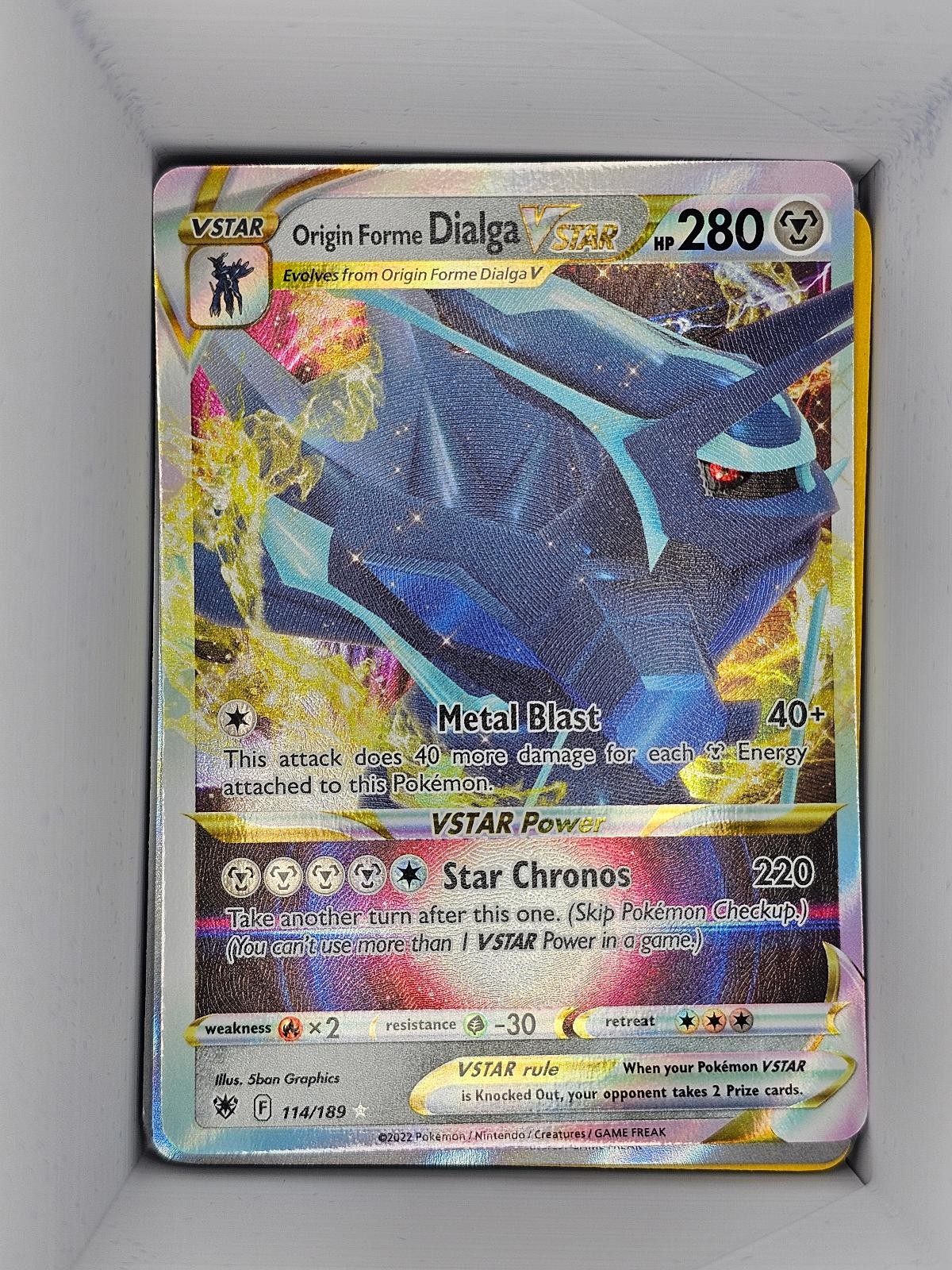 Origin Forme Dialga VSTAR 114/189 Holo VSTAR Rare Astral Radiance Pokemon NM