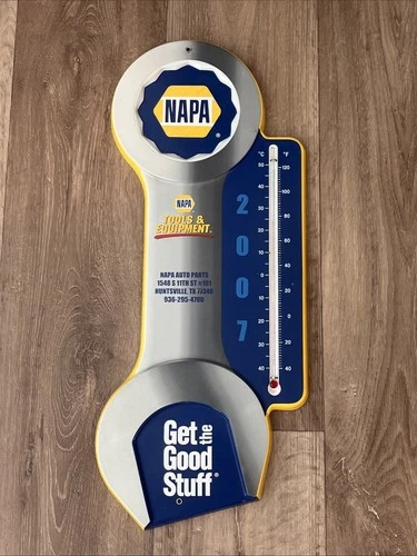 RARE Vintage Dealer Tools, And Equipment NAPA Metal Thermometer  Huntsville, Tex