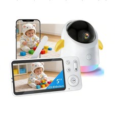 Baby Monitor with Camera and Audio 5” LCD Screen WiFi Night Vision Baby Camera