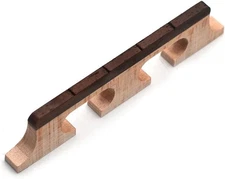 Jiayouy Banjo Bridge for 4 String Banjo Banjolele Parts Replacement Ebony and Ma