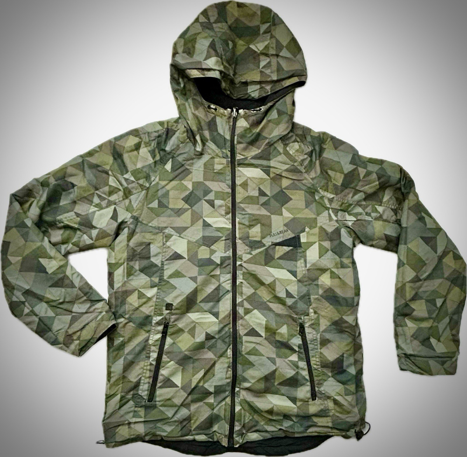 Pull & Bear Men’s Reversible Hooded Jacket Black … - image 10