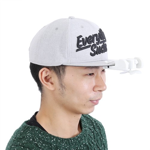 Mini Portable Solar Powered Hat Fan Easy To Hang Or Clip For Mountain GH - Picture 2 of 12